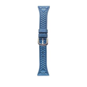For  Amazfit Active 20mm Heart-Shaped Embossed Leather Watch Band(Cornflower Blue)