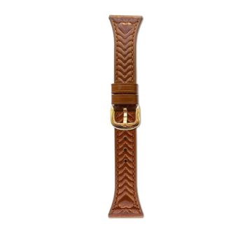 For  Amazfit Active 20mm Heart-Shaped Embossed Leather Watch Band(Brown)