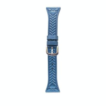 For Amazfit Bip 5 / GTR 4 Heart-Shaped Embossed 22mm Leather Watch Band(Cornflower Blue)