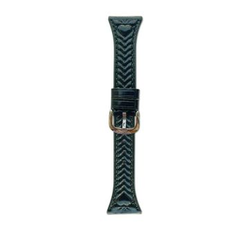 For Garmin Venu 3 Heart-Shaped Embossed 22mm Leather Watch Band(Forest Green)