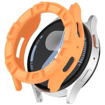 For Samsung Galaxy Watch 7 44mm Armour Hollow TPU Watch Protective Case(Orange)