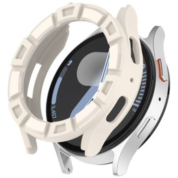 For Samsung Galaxy Watch 7 44mm Armour Hollow TPU Watch Protective Case(Starlight)