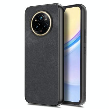 For Realme 14 Pro Vintage Leather PC Back Cover Phone Case(Black)