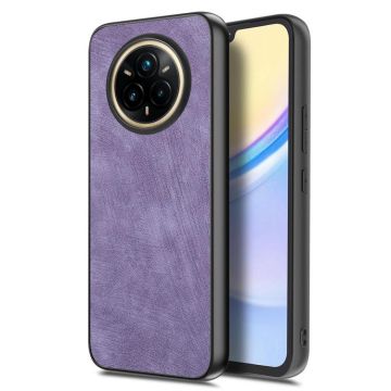 For Realme 14 Pro Vintage Leather PC Back Cover Phone Case(Purple)