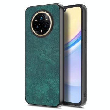 For Realme 14 Pro+ Vintage Leather PC Back Cover Phone Case(Green)