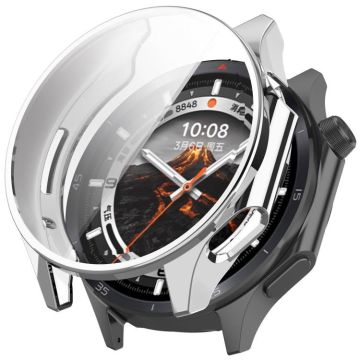 For OnePlus Watch 3 Electroplated TPU Full Coverage Watch Protective Case(Silver)