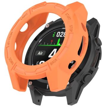 For Garmin Descent G2 Hollow Armor TPU Half Coverage Protective Watch Case(Orange)