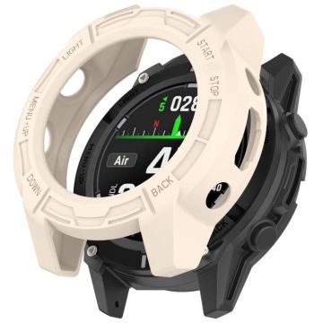 For Garmin Descent G2 Hollow Armor TPU Half Coverage Protective Watch Case(Starlight)
