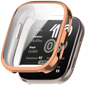For Amazfit Bip 6 Electroplated TPU Full Coverage Watch Protective Case(Rose Gold)