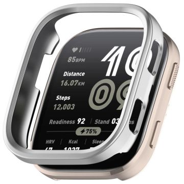 For Amazfit Bip 6 Half Coverage Hollow PC Watch Protective Case(Frosted Silver)