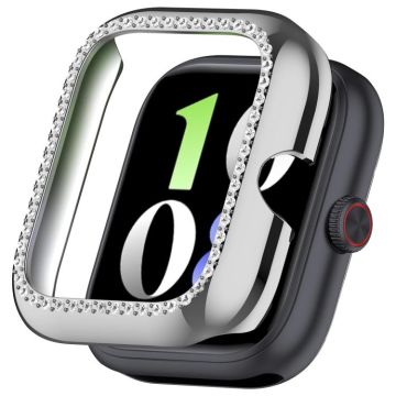 For vivo Watch GT / iQOO Watch GT Single Row Diamond Half Coverage Hollow PC Watch Protective Case(Silver)