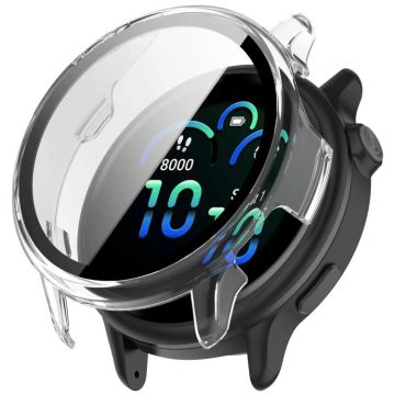 For Garmin Vivoactive 6 Tempered Film Integrated PC Watch Protective Case(Transparent)