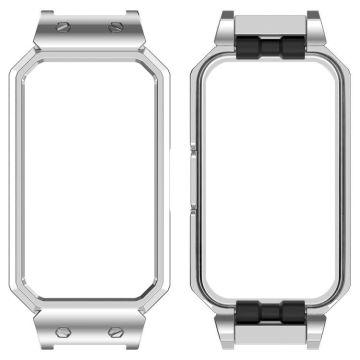 For Huawei Band 10 / 9 / 8 12mm Metal Frame Watch Protective Case(Silver)