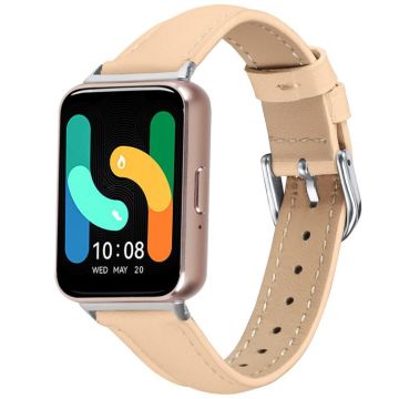 For Samsung Galaxy Fit3 Slim Genuine Leather Watch Band(Camel)