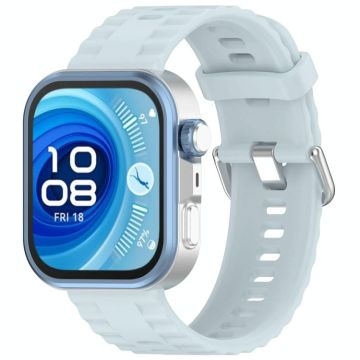 For Huawei Watch Fit4 Pro / Fit4 / Fit3 Quick Release Buckle Silicone Watch Band(Light Blue)