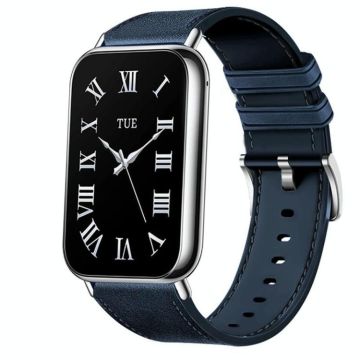 For Xiaomi Smart Band 9 Pro / Redmi Watch 5 Leather Texture Silicone Watch Band(Blue)