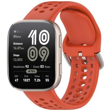 For Amazfit Bip 6 Quick Release Buckle Silicone Watch Band(Red)
