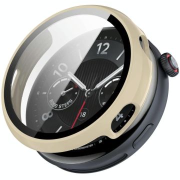 For vivo Watch 5 Tempered Film Integrated PC Watch Protective Case(Ivory White)