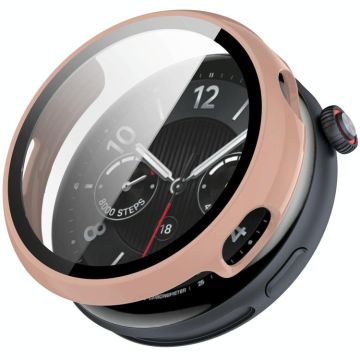 For vivo Watch 5 Tempered Film Integrated PC Watch Protective Case(Cherry Pink)