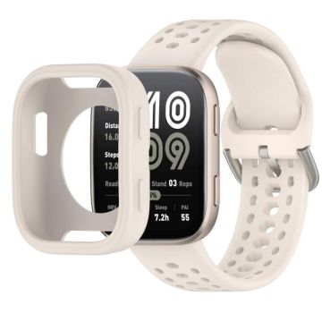 For Amazfit Bip 6 Sofe Case Integrated Silicone Watch Band(Starlight)