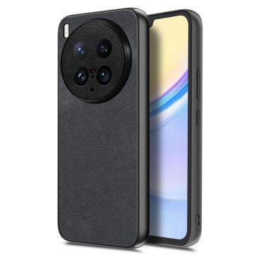 For vivo X200 Ultra Vintage Leather PC Back Cover Phone Case(Black)