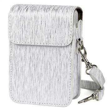 Richwell Brushed Camera Case PU Leather Case for Fujifilm Instax Mini Liplay Instant Camera(White)