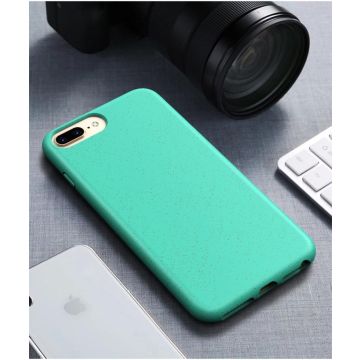 For iPhone 7 Plus & 8 Plus Starry Series Shockproof Straw Material + TPU Protective Case(Green)