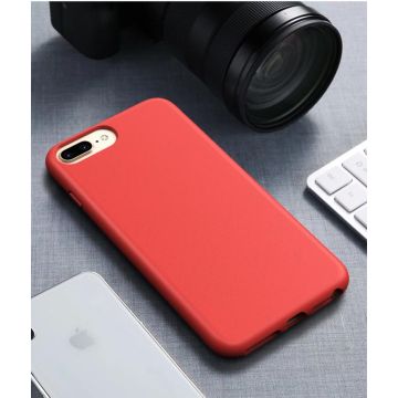 For iPhone 7 Plus & 8 Plus Starry Series Shockproof Straw Material + TPU Protective Case(Red)