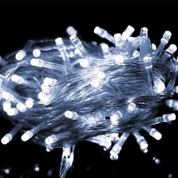 50M LED String Lights Christmas New Year Garland Decoration for Street Room House Garden Outdoor Use DIY Decor, CN Plug, Wattage:50M 400LEDS(White)