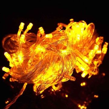 50M LED String Lights Christmas New Year Garland Decoration for Street Room House Garden Outdoor Use DIY Decor, CN Plug, Wattage:50M 400LEDS(Yellow)