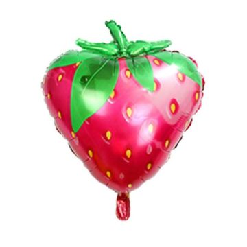 Shaped Fruit Shape Aluminum Film Balloon Fruit Party Children Birthday Dress up Balloon(Strawberry)