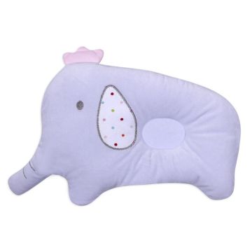Baby Breathable Elephant Neck Cervical Pillow Anti-head Correction Head Shape Pillow(Purple)