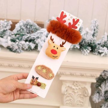 Christmas Gift Hairpin Brooch Bracelet Christmas Accessories(Deer)