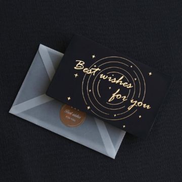 6 PCS Creative Business Bronzing Thanksgiving Birthday Card(Best Wishes For You)