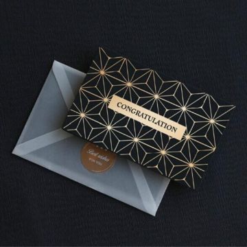 6 PCS Creative Business Bronzing Thanksgiving Birthday Card(Congratulation)