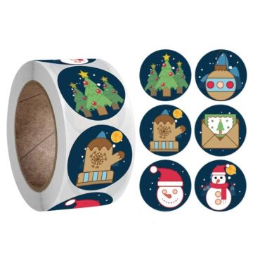3 PCS  Roll Sticker Christmas Day Gift Decoration Gift Series Sticker Label, Size: 2.5cm / 1inch(K-27-25)