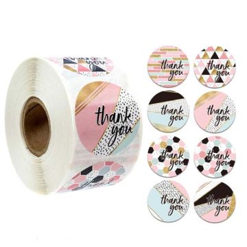 Roll Seal Sticker Thank You Handmade Wedding Decoration Sticker Label, Size: 2.5cm/1 inch(A-31)