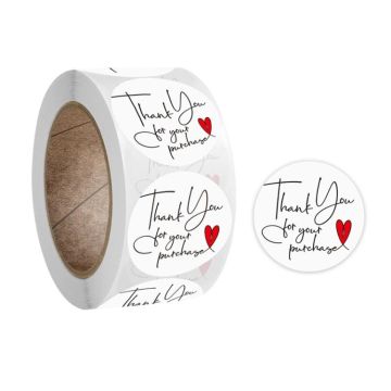 Handicraft Decoration Envelope Seal Sticker Thank You Label, Size: 2.5 cm / 1 inch(A-150)