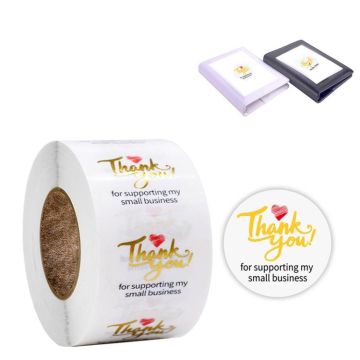 Transparent Hot Stamping Thank You Sticker Wedding Gift Decoration Label Envelope Seal Sticker, Size: 2.5cm / 1inch(E-12)