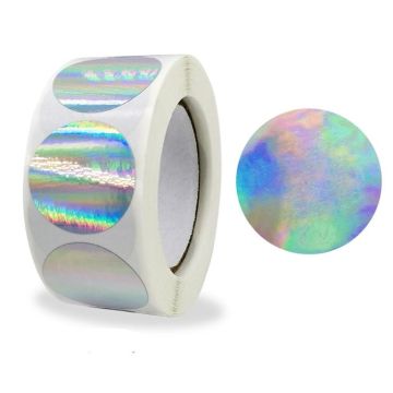 3 PCS Laser Silver Rainbow Holiday Thank You Label Commercial Decoration Handmade Stickers, Size: 2.5cm / 1inch(H-17)