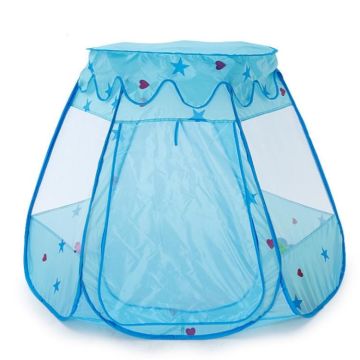 Children Indoor Foldable Hexagonal Tent Game House(Blue)