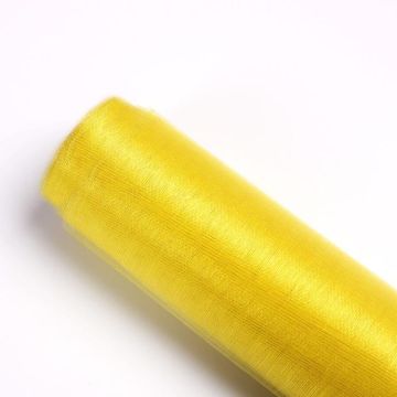 Snow Yarn Flowers Packaging Wedding Decoration Simple Gauze Flowers Packaging Materials 48cmx4.5m(Yellow)