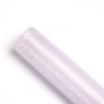 Snow Yarn Flowers Packaging Wedding Decoration Simple Gauze Flowers Packaging Materials 48cmx4.5m(White)