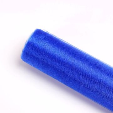 Snow Yarn Flowers Packaging Wedding Decoration Simple Gauze Flowers Packaging Materials 48cmx4.5m(Royal Blue)
