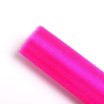 Snow Yarn Flowers Packaging Wedding Decoration Simple Gauze Flowers Packaging Materials 48cmx4.5m(Deep Pink)