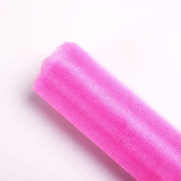 Snow Yarn Flowers Packaging Wedding Decoration Simple Gauze Flowers Packaging Materials 48cmx4.5m(Medium Pink)