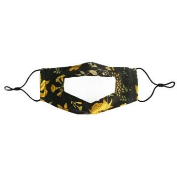 Anti-Fog Lip Language Face Shield For The Deaf And Mute Solid Color Printing Face Shield(Printing D)