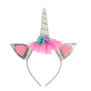 Cartoon Headband Children Birthday Festival Party Hair Accessories(White 1)