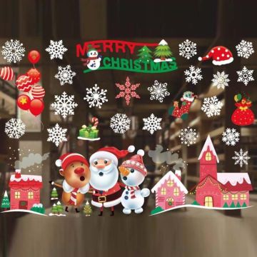 Christmas Decoration Window Stickers Wall Stickers Shopping Mall Supermarket Window Decoration(Color A51)