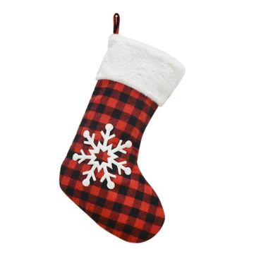 Christmas Decoration Socks Children Gift Candy Bag(Snowflake)